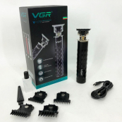 Машинка для стрижки с триммером VGR V-170 для волос, усов и бороды, беспроводная со сменными насадками. Изображение №20