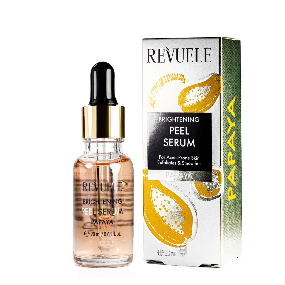 Сироватка для обличчя освітлююча Revuele Brightening Peel Serum з екстрактом папаї 20 мл Сироватка для обличчя освітлююча Revuele Brightening Peel Serum з екстрактом папаї 20 мл