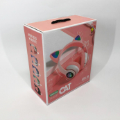 Беспроводные LED наушники с кошачьими ушками CAT STN-28. Цвет: розовый. Изображение №34