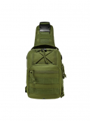 Качественная тактическая сумка, укрепленная мужская сумка рюкзак тактическая слинг. Цвет: хаки. Изображение №20