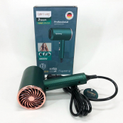 Фен Rainberg RB-2212 8800 W з регуляцією температури та швидкості для сушіння та укладання волосся. Колір: зелений. Зображення №2