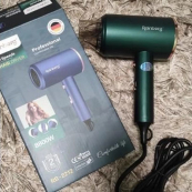 Фен Rainberg RB-2212 8800 W з регуляцією температури та швидкості для сушіння та укладання волосся. Колір: зелений. Зображення №3
