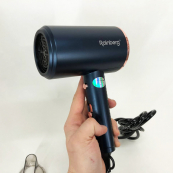 Фен Rainberg RB-2212 8800 W з регуляцією температури та швидкості для сушіння та укладання волосся. Колір: синій. Зображення №6