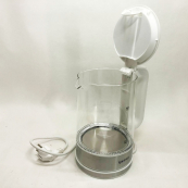 Дисковий електричний чайник Rainberg RB-709 скляний з підсвічуванням, чайник електро. Колір: білий. Зображення №3