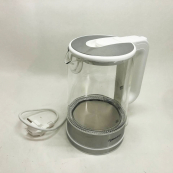 Дисковий електричний чайник Rainberg RB-709 скляний з підсвічуванням, чайник електро. Колір: білий. Зображення №10