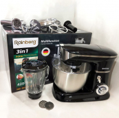 Багатофункціональний кухонний комбайн Rainberg RB-8080 Тістоміс, М'ясорубка, Блендер, Потужний блендер. Зображення №7