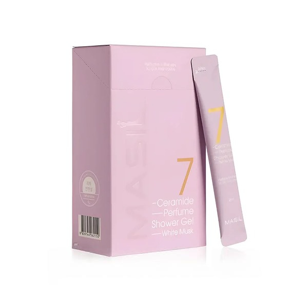 Гель для душу з ароматом жасмину та мускусу Masil 7 Ceramide Perfume Shower Gel White Musk, пробник 8 мл Гель для душу з ароматом жасмину та мускусу Masil 7 Ceramide Perfume Shower Gel White Musk, пробник 8 мл