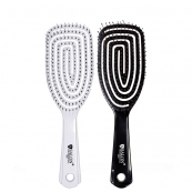 Щітка для волосся масажна Salon Professional продувна спіральна, біла. Зображення №5