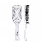 Щітка для волосся масажна Salon Professional продувна спіральна, біла. Зображення №4