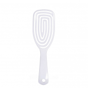 Щітка для волосся масажна Salon Professional продувна спіральна, біла. Зображення №3