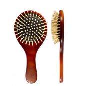 Щітка для волосся масажна дерев'яна QPI Professional 20 см RD-0006. Зображення №2 Щітка для волосся масажна дерев'яна QPI Professional 20 см RD-0006. Зображення №2