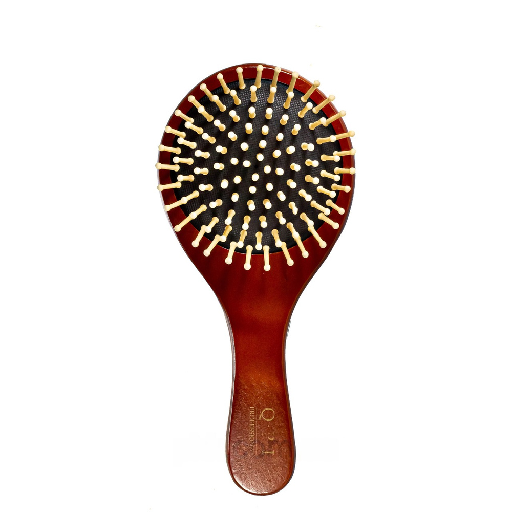 Щітка для волосся масажна дерев'яна QPI Professional 20 см RD-0006 Щітка для волосся масажна дерев'яна QPI Professional 20 см RD-0006