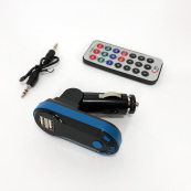 Автомобільний трансмітер/модулятор CM i9, радіо трансмітер, FM модулятор для автомобіля. Колір: синій. Зображення №2