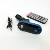 Автомобільний трансмітер/модулятор CM i9, радіо трансмітер, FM модулятор для автомобіля. Колір: синій. Зображення №8