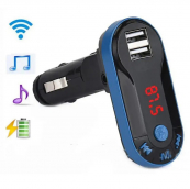 Автомобільний трансмітер/модулятор CM i9, радіо трансмітер, FM модулятор для автомобіля. Колір: синій. Зображення №13
