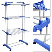 Сушарка для одягу напільна з трьома ярусами та колесиками. Зображення №2