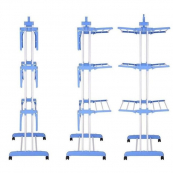 Сушарка для одягу напільна з трьома ярусами та колесиками. Зображення №12