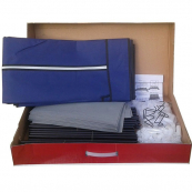 Шафа тканинна 3 секції складана з каркасом STORAGE WARDROBE 175 х 130 х 45 см Каркасна. Колір: синій. Зображення №2