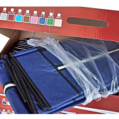 Шафа тканинна 3 секції складана з каркасом STORAGE WARDROBE 175 х 130 х 45 см Каркасна. Колір: синій. Зображення №4