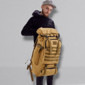 Армійський рюкзак тактичний 70 л Водонепроникний туристичний рюкзак. Колір: койот. Зображення №20