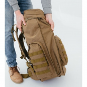 Армійський рюкзак тактичний 70 л Водонепроникний туристичний рюкзак. Колір: койот. Зображення №34