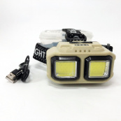 Ліхтар налобний акумуляторний Bailong HX-816 2COB(white+red) вологозахист, Ліхтар на голову для бігу. Зображення №8