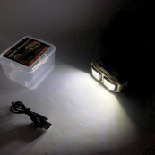 Фонарь налобный аккумуляторный Bailong HX-816S 2COB(white+red) с сенсорным датчиком влагозащита. Изображение №9 Фонарь налобный аккумуляторный Bailong HX-816S 2COB(white+red) с сенсорным датчиком влагозащита. Изображение №9