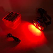 Фонарь налобный аккумуляторный Bailong HX-816S 2COB(white+red) с сенсорным датчиком влагозащита. Изображение №10 Фонарь налобный аккумуляторный Bailong HX-816S 2COB(white+red) с сенсорным датчиком влагозащита. Изображение №10