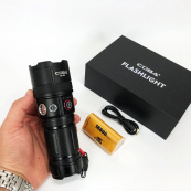 Ліхтар CB-B53-TG, 3х18650, power bank, індикація заряду, Ліхтарик світлодіодний для туриста надпотужний. Зображення №6