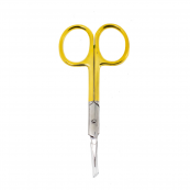 Ножиці для видалення кутикули Beauty Luxury вигнуті золотисті HM-18. Зображення №3