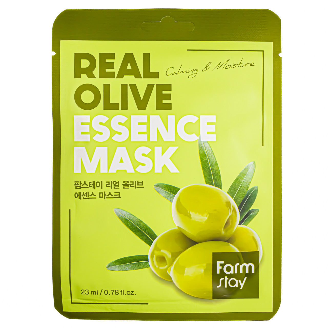 Тканинна маска для обличчя зволожуюча FarmStay Real Olive з екстрактом оливи 23 мл Тканинна маска для обличчя зволожуюча FarmStay Real Olive з екстрактом оливи 23 мл