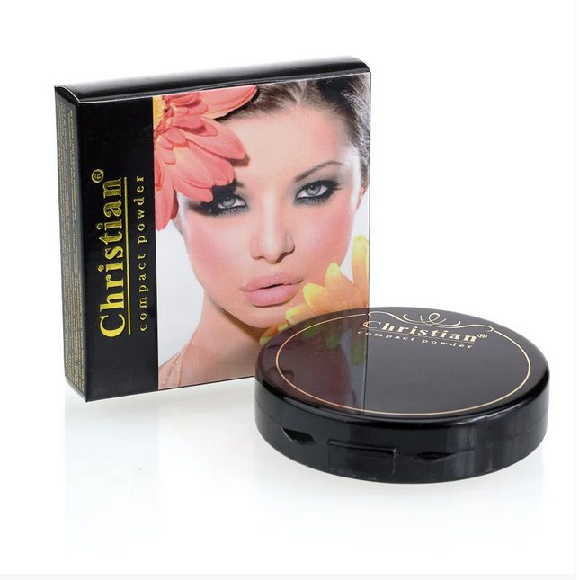 Пудра для обличчя Christian Compact Powder Black DM-406, № 01 Натуральний Пудра для обличчя Christian Compact Powder Black DM-406, № 01 Натуральний