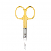 Ножиці для нігтів Beauty Luxury вигнуті золоті HH-10. Зображення №2