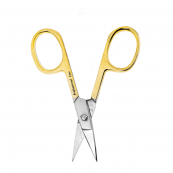 Ножиці для нігтів Beauty Luxury вигнуті золоті HH-10. Зображення №3