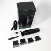 Машинка для стрижки волосся триммер VGR V-972 професійна з насадками акумуляторна USB. Зображення №8