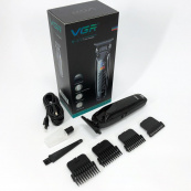 Машинка для стрижки волосся триммер VGR V-972 професійна з насадками акумуляторна USB. Зображення №21
