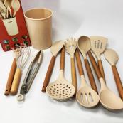 Набір силіконових кухонних речей Magio MG-1142 набір ложок лопаток 11 предметів. Зображення №8