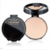 Пудра для обличчя Christian Compat Powder Black DM-406 No 02 Світло-бежевий. Зображення №2