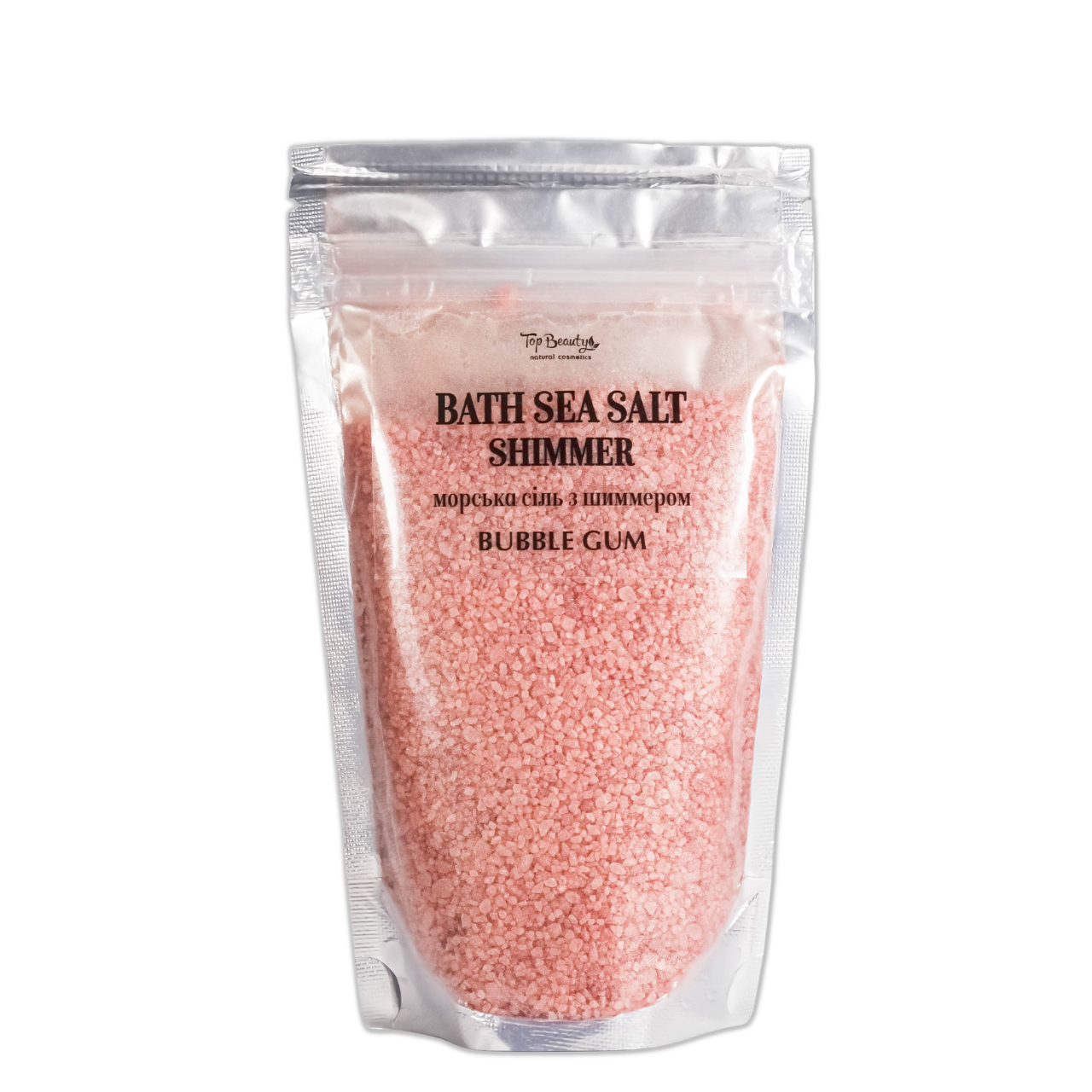 Сіль для ванни Top Beauty із шимером Bubble Gum 250 г Сіль для ванни Top Beauty із шимером Bubble Gum 250 г