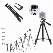 Штатив для телефону та фотоапарата Tripod 3120 PRO портативний трипод 0,35-1.02м висота. Зображення №25