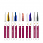 Втирання для гель-лаку Steffani Liquid Chrome Powder перламутрове рідке 2 мл, 01 Золотистий перламутр. Зображення №5