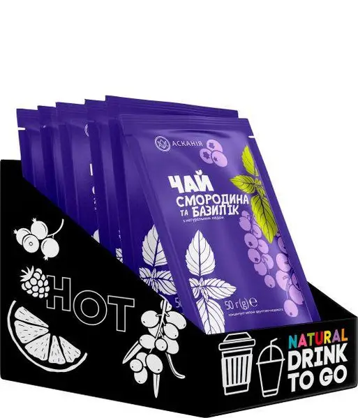 Чай концентрат Смородина та базилік Ascania 12 шт 600 г Чай концентрат Смородина та базилік Ascania 12 шт 600 г
