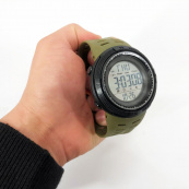 Годинник наручний чоловічий SKMEI 1167AG ARMY GREEN, брендовий чоловічий годинник. Колір: зелений. Зображення №7 Годинник наручний чоловічий SKMEI 1167AG ARMY GREEN, брендовий чоловічий годинник. Колір: зелений. Зображення №7