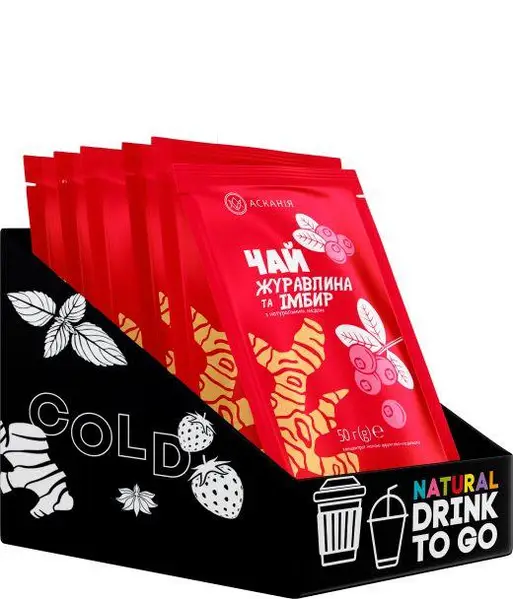 Чай концентрат Журавлина та імбир Ascania 12 шт 600 г Чай концентрат Журавлина та імбир Ascania 12 шт 600 г