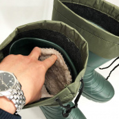 Чоботи гумові високі чоловічі 45р 30см утеплені, Активні чоловічі гумові чоботи. Зображення №8