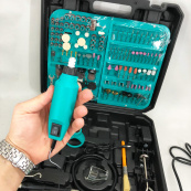 Ручний електричний гравер + гравер Mini 12V з 236 насадками, електричний електричний міні, Дриль гравер. Зображення №11