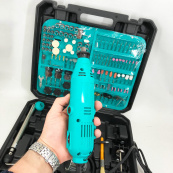 Ручний електричний гравер + гравер Mini 12V з 236 насадками, електричний електричний міні, Дриль гравер. Зображення №12