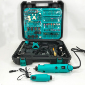 Ручний електричний гравер + гравер Mini 12V з 236 насадками, електричний електричний міні, Дриль гравер. Зображення №14