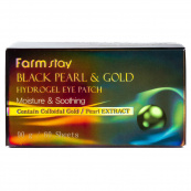 Патчі для шкіри навколо очей FarmStay Black Pearl & Gold омолоджувальні 60 шт. Зображення №6