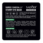 Патчі для шкіри навколо очей зволожуючі Sadoer Bamboo Charcoal Starry Eye Mask SD93981. Зображення №6